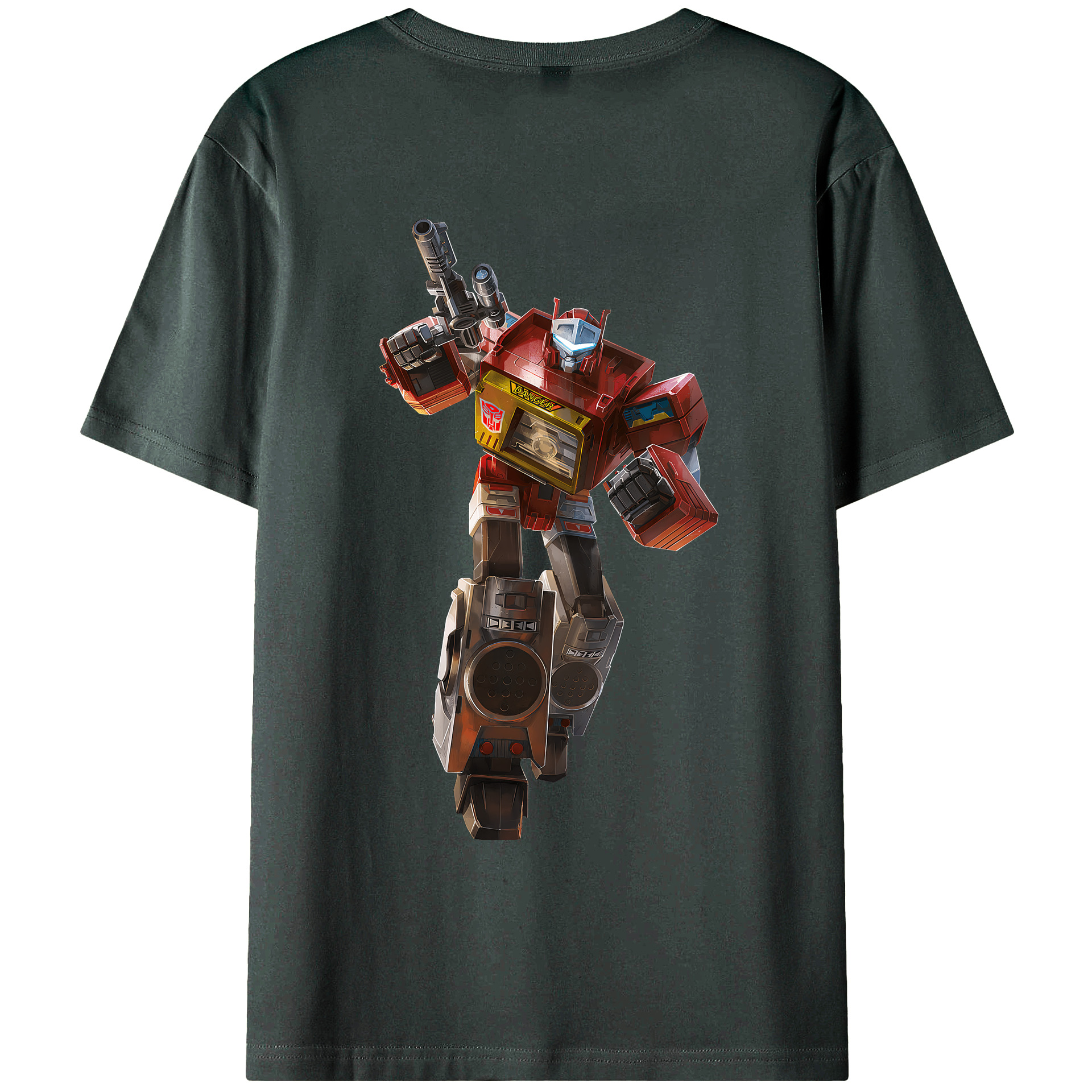 （画像用） Transformers トランスフォーマー 綿100％ メンズ半袖Tシャツ（バックプリント） 通気性